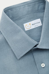 After-Dinner Linen Shirt Steel Blue