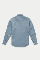 After-Dinner Linen Shirt Steel Blue