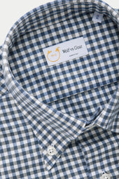 Long Sleeve Slim Before-Dinner Button Down Cotton Shirt Flannel Plaid