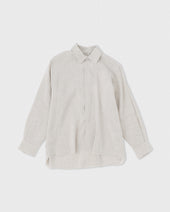 Big Shirt Velcro, Grey/White Stripe