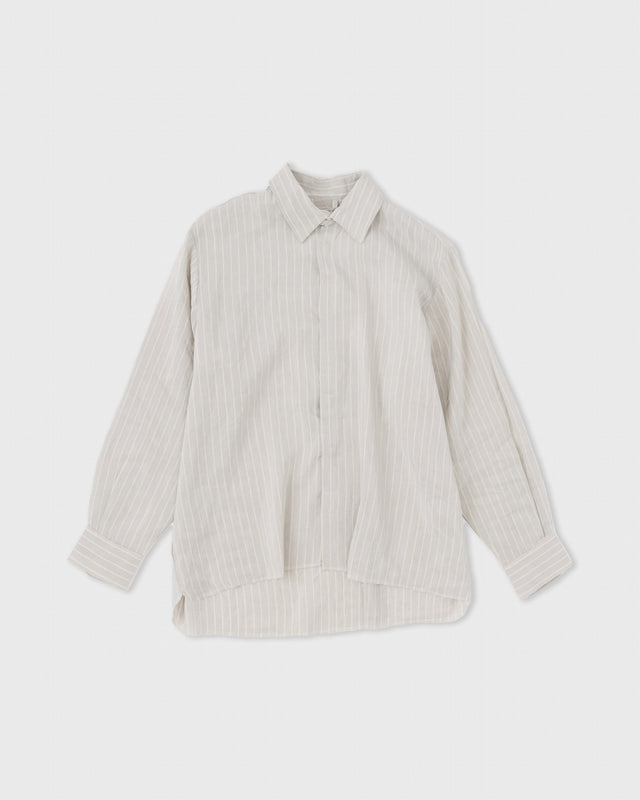 Big Shirt Velcro, Grey/White Stripe