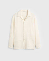 Camp Long Raw Silk Shirt Jacket - Ivory