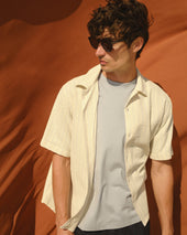 Didcot And Blue Seersucker Stripe Short Sleeve Shirt