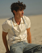 Tellaro And Blue Retro Embroidered Shirt