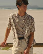 Didcot And Ecru Diamond Lace Short Sleeve Shirt