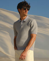 Naples Light Mini Geometric Knitted Polo