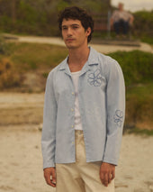 Corey Cross Stitch Doodle Cotton Linen Shirt