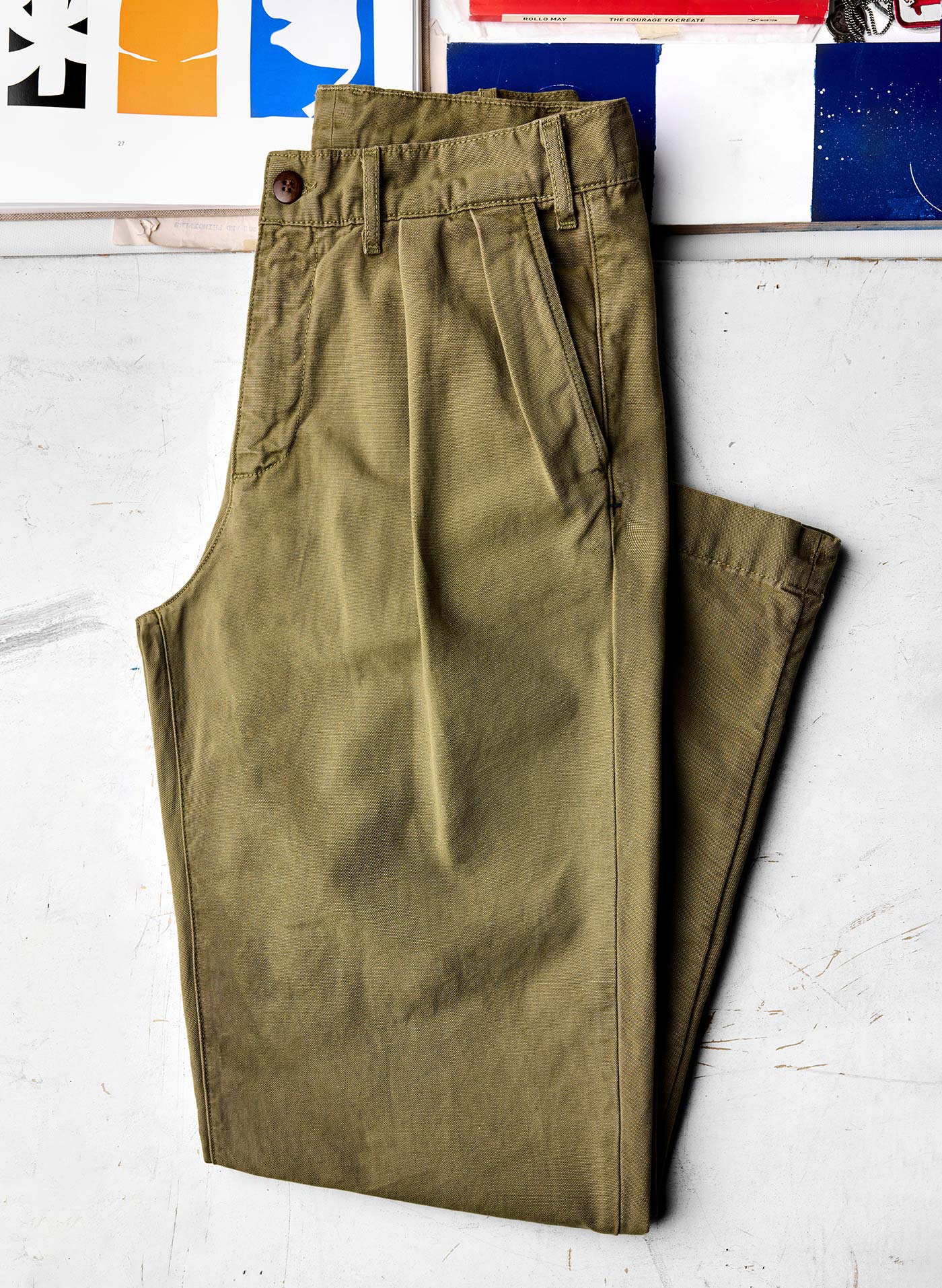 Campbell Pleated Chino In Field