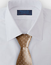 White Spot Herringbone Silk Tie