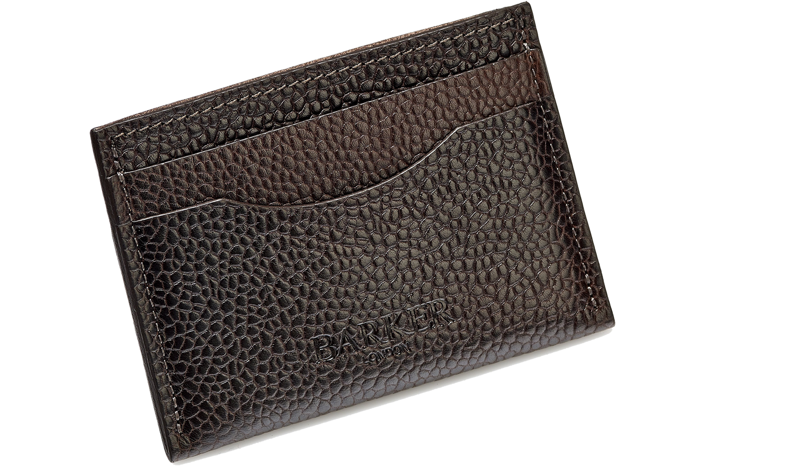 Card Holder Curved Dark Brown Grain