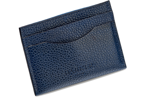 Card Holder Curved - Navy Grain