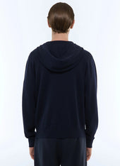 Hooded Cotton And Wool Cardigan