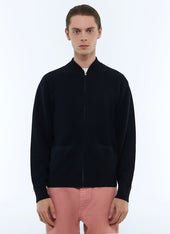 Cotton and wool cardigan