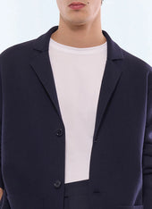 Wool And Cotton Tailored Cardigan