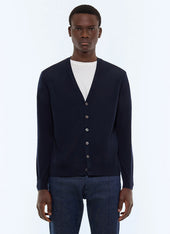Fine-knit wool cardigan