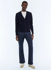 Fine-knit wool cardigan