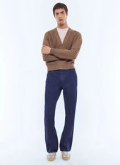 Wool And Cotton Zip Cardigan