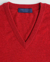 Cardinal V Neck Cashmere Slipover