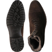 Carlos Santos 1038 mens rubber-soled boots in brown suede