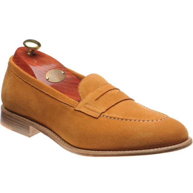Carlos Santos 1591 mens loafers in ginger suede