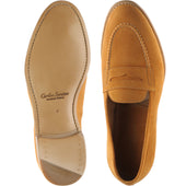 Carlos Santos 1591 mens loafers in ginger suede