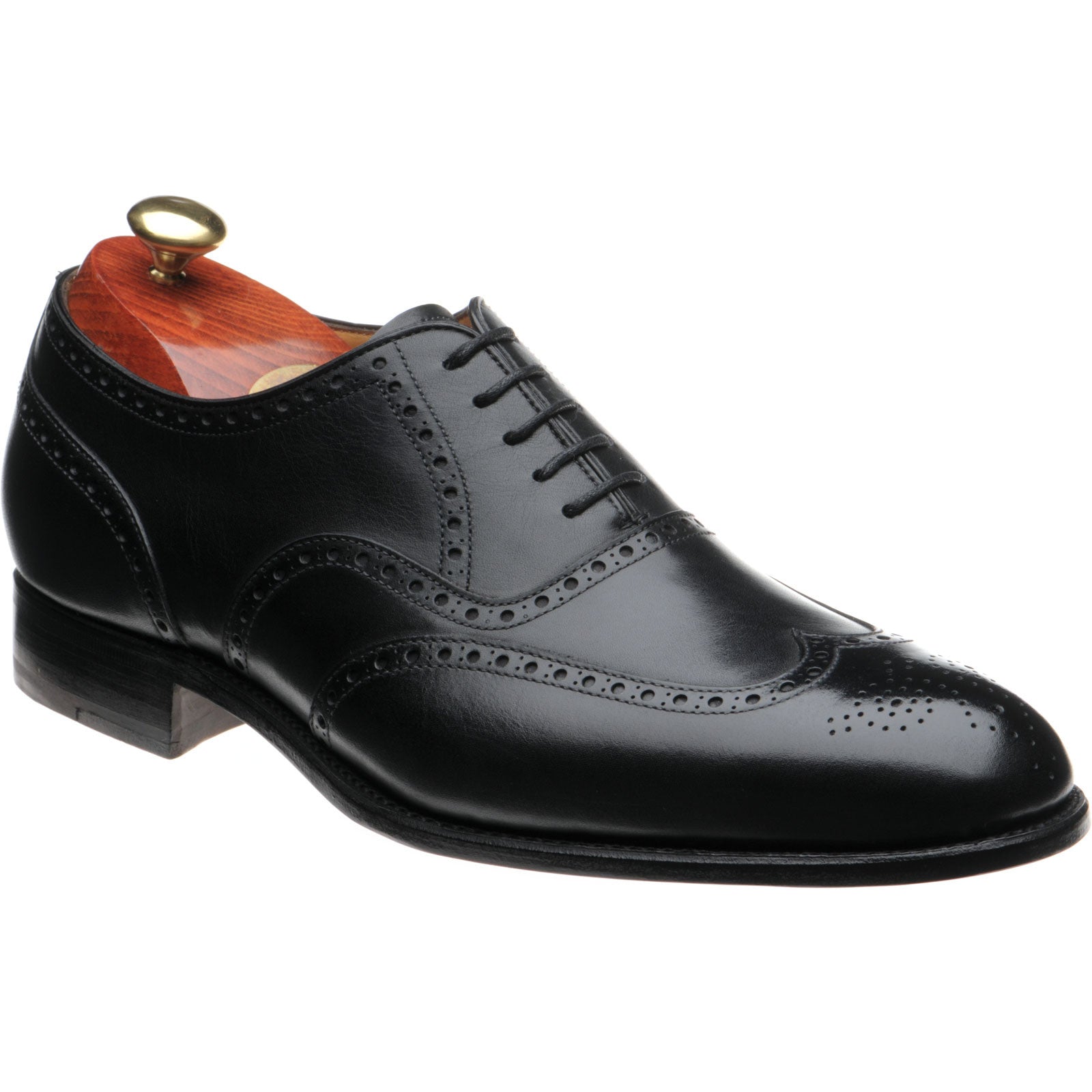 Carlos Santos 7273 mens brogues in black shadow