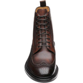 Carlos Santos 8922 mens rubber-soled brogue boots in guimaraes grain