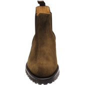 Carlos Santos 9588 mens rubber-soled Chelsea boots in olive suede