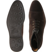 Carlos Santos 9654 mens rubber-soled boots in brown suede