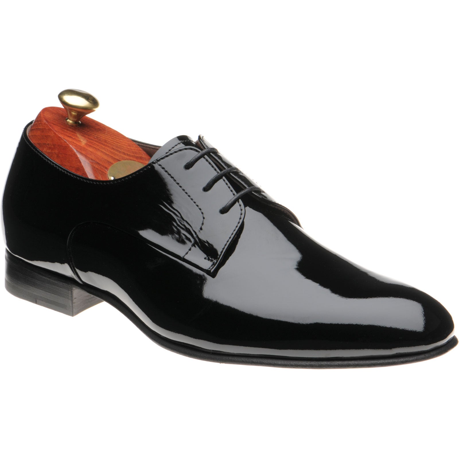 Carlos Santos 9832 mens Derby shoes in black patent