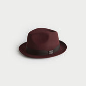 Carmine Red Sinatra Trilby