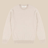 Cashmere crew neck in oatmeal