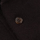 Cashmere polo shirt in dark brown