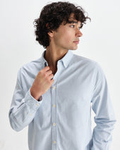 Caspian And Stripe Cotton Oxford Shirt