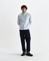 Caspian And Stripe Cotton Oxford Shirt
