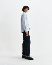 Caspian And Stripe Cotton Oxford Shirt