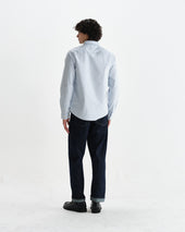 Caspian And Stripe Cotton Oxford Shirt