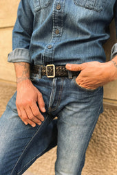 Cassidy 35mm Woven Leather Belt