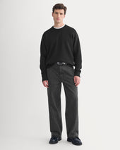 Luxe Merino Double-Knit Sweater | Black