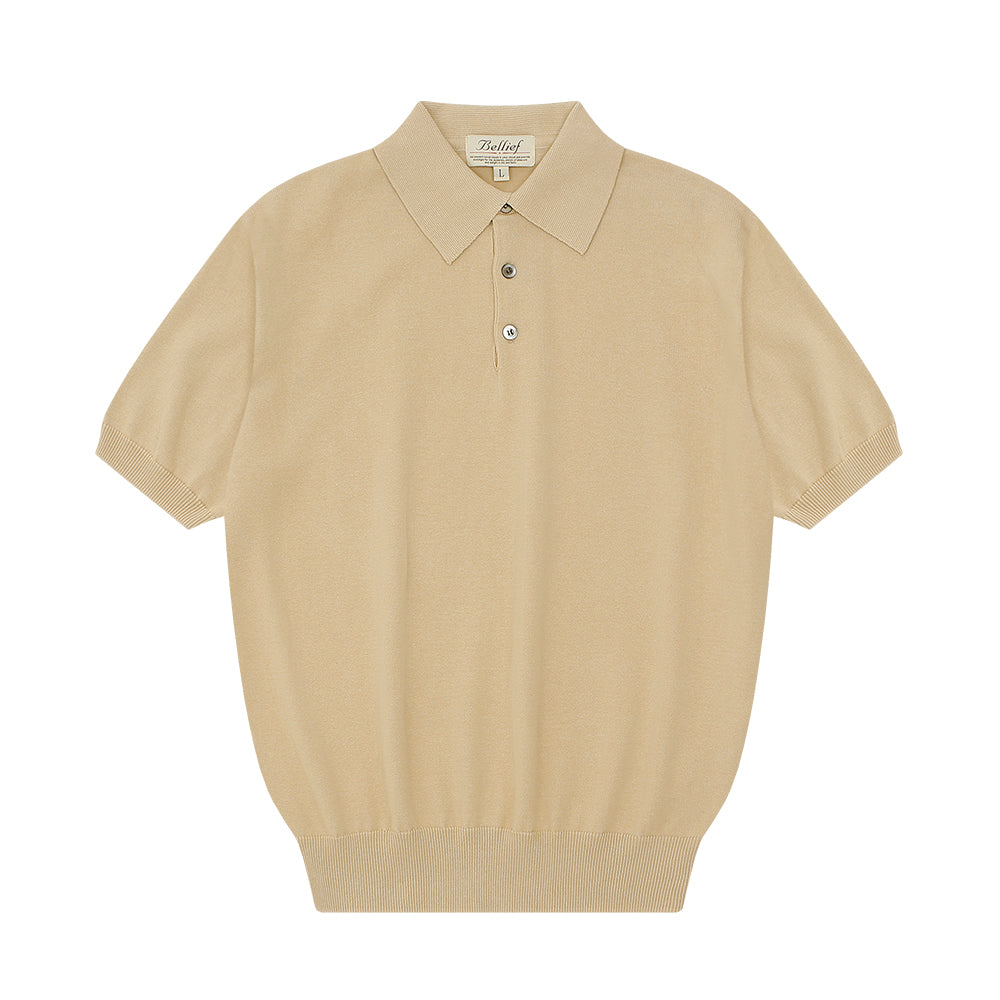 Essential Short Sleeve Polo Knit