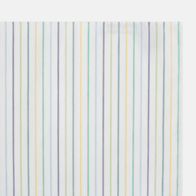 Yellow Multi Double Pinstripe Hand-Rolled Handkerchief