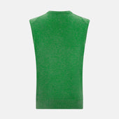 Fern Green V Neck Sleeveless Vest