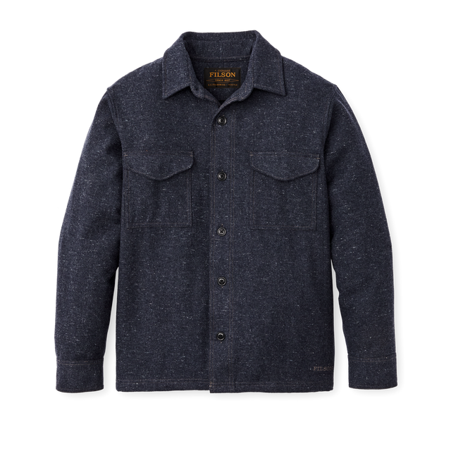 Heathered Wool Jac-shirt - Blue Heather