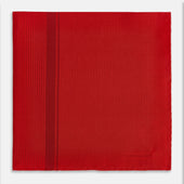 Red And Burgundy Stripe Silk Pocket Square