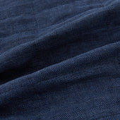 Blue Quilted Linen Herringbone Waistcoat