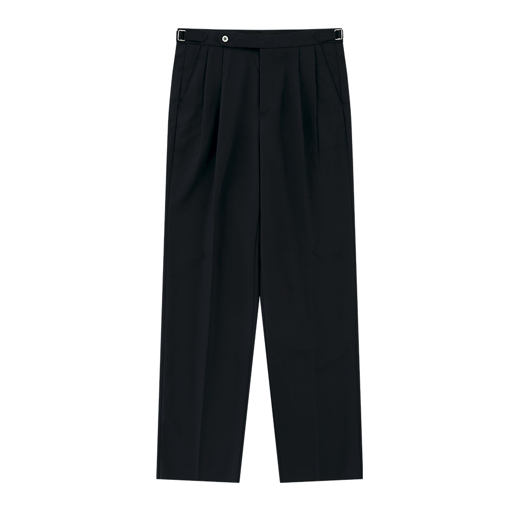 Wool Gabardine 2pleats Relaxed Pants