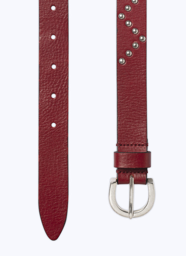 Belt Clous En Cuir De Vachette