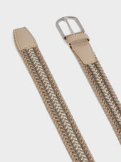Ceinture Tress E Beige Et Marron