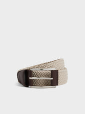 Ceinture tressée beige