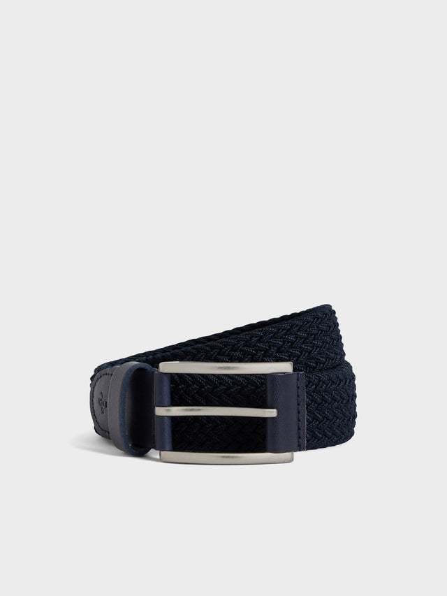 Ceinture tressée bleu marine